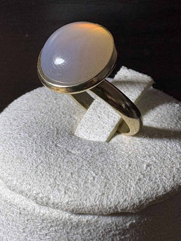 Anello Bon bon giada tortora