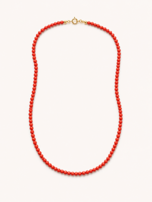 Collana perline corallo rosso
