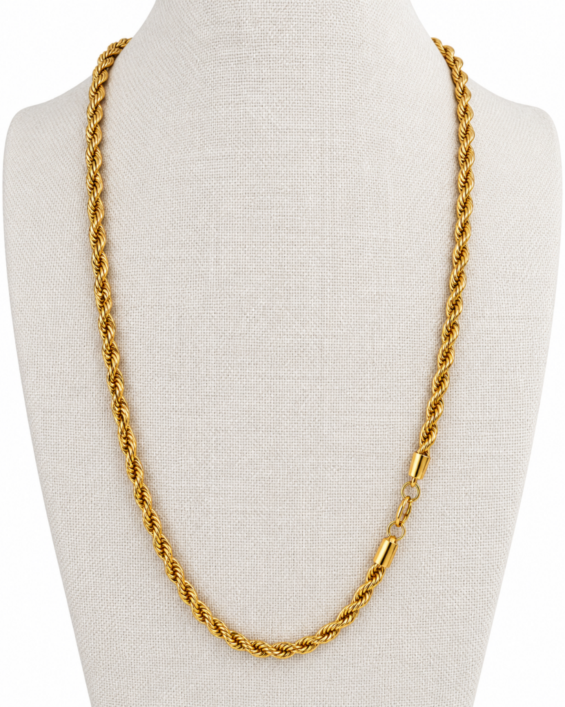 Collana maglia corda 5 mm