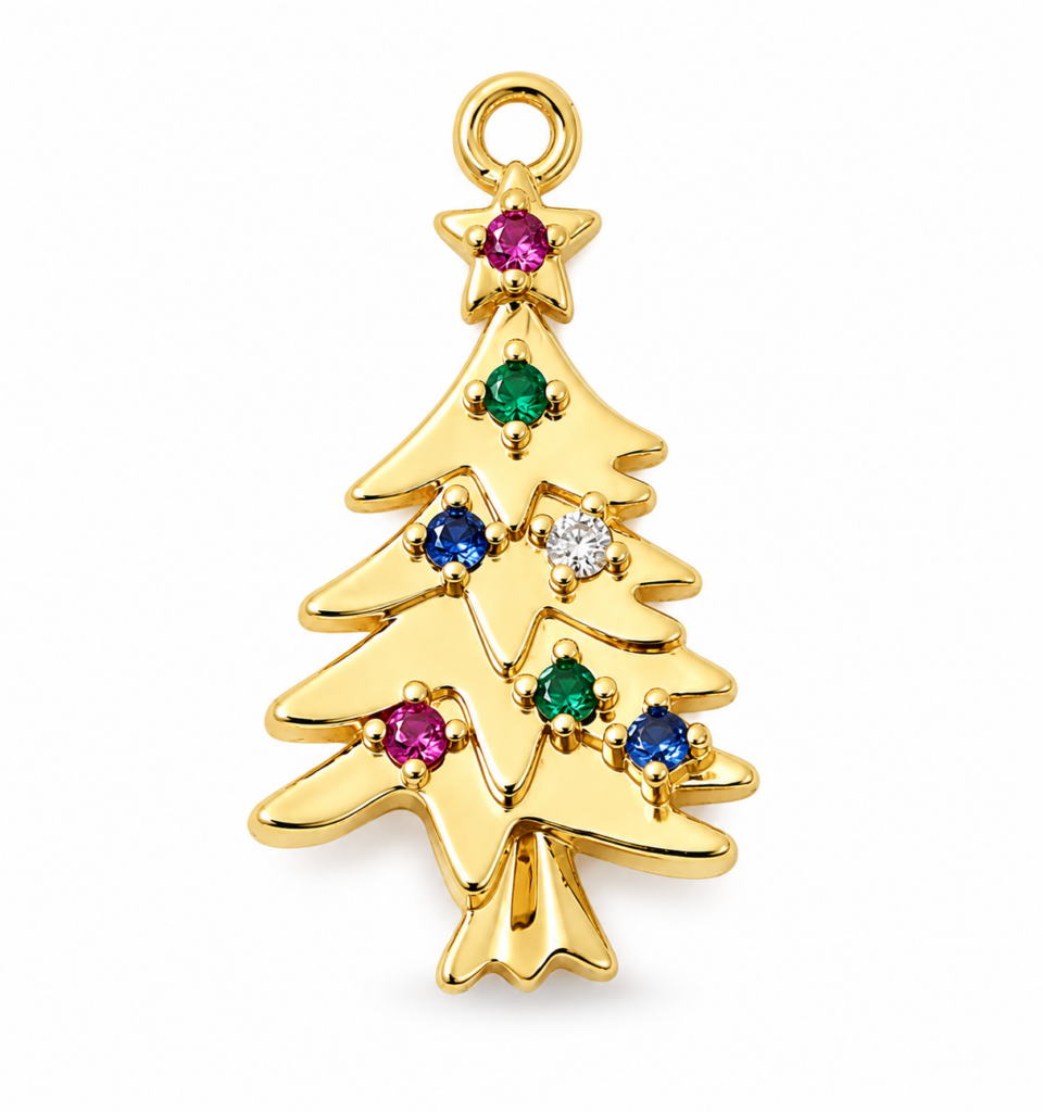 Albero di Natale con zirconi multicolor