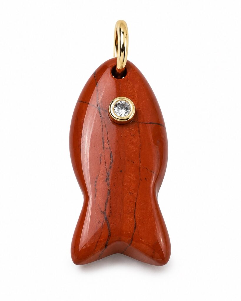 Pesce diaspro rosso e zircone