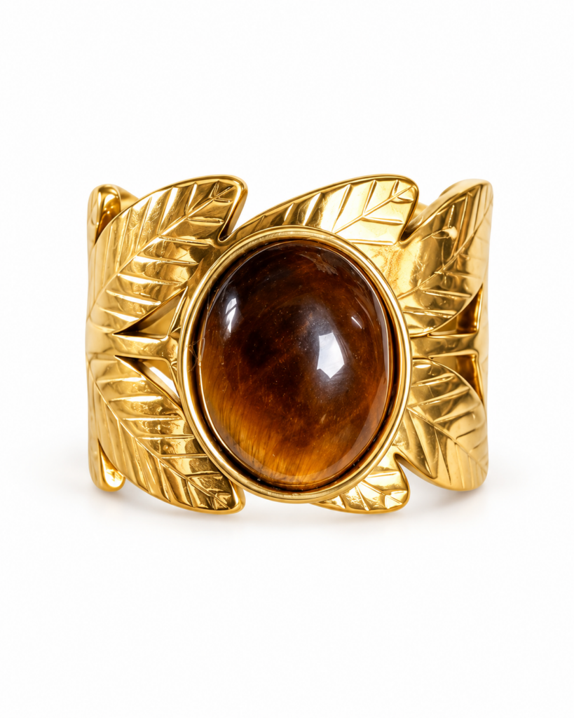 Anello foglie occhio di tigre