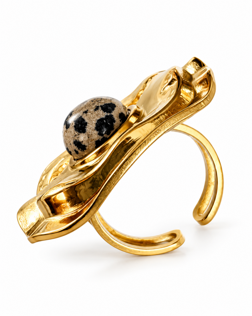 Anello Peonia diaspro dalmata
