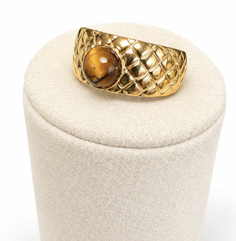 Anello Matelassé occhio di tigre